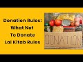 Donation Rules: What Not To Donate - Lal Kitab Rules