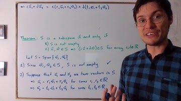NYC - 4.1 - The Span of Finitely Many Vectors is a Subspace of Rn