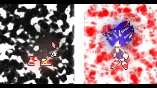Dark Fleetway Sonic vs Negative Sonic Resimi