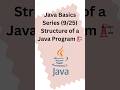 Java Basics Series (9/25) 🏗Basic structure explained simply.#Java #Coding #Developer