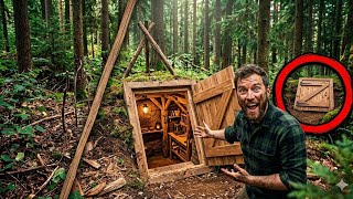 building a hidden underground den in the deep forest #building #camping #bushcraft #surviva