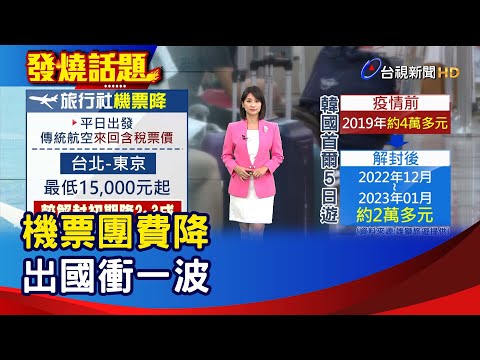 機票團費降 出國衝一波【發燒話題】-20221210