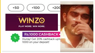 winzo Gold apk mode 1000rs 20% Cash back vedio In winzo gold app screenshot 1