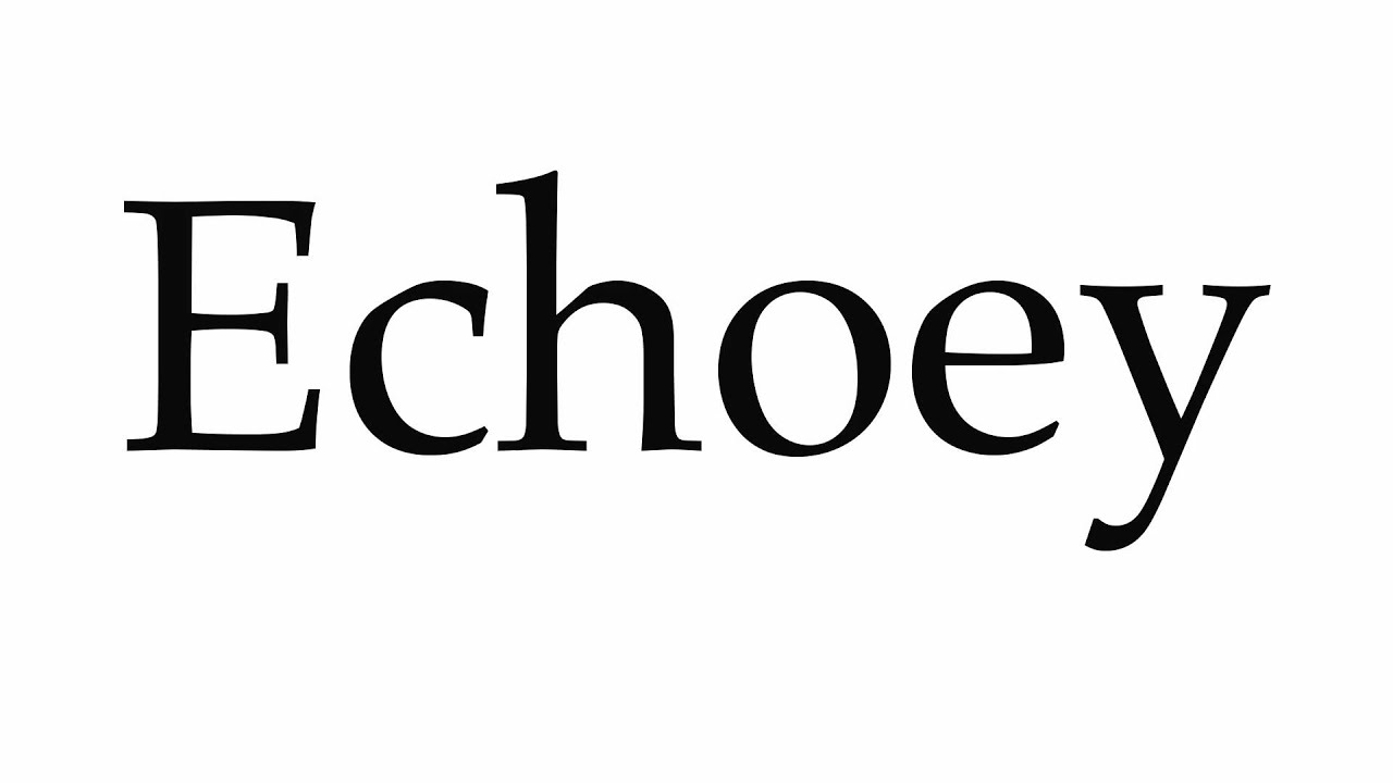 How to Pronounce Echoey YouTube