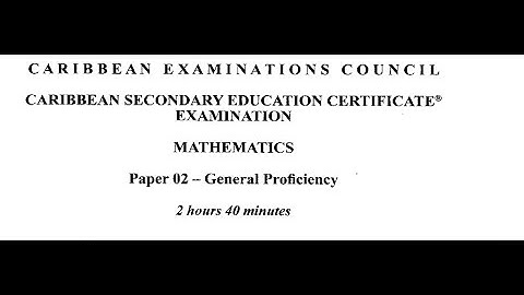 CSEC Math Exam July 2021 Paper 2 No  1 b and c