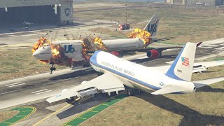 Boeing 747 (Vc-25)  Collide To Huge Plane During Take Off | Gta5