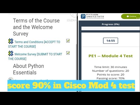 cisco python exam module 4 / PE 1-- Module 4 Test / module 4- / score 90 % in Cisco python /#exam