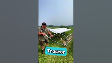 This Mobile Chicken Home is Genius 🐔 Meet the Chicken Tractor 🏰 #short #shortfeeds