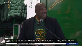 Celebrity SABC to broadcast second Boks-Italy test match Profile