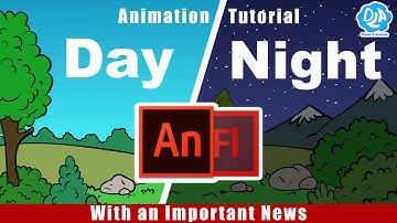 Easy way to make Day and Night Animation [HINDI] - Adobe Animate CC tutorial || Dream2Animate