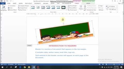 Class 10th Computer Ch 2 Session  2, 3 Managing Header and Footer Video  2