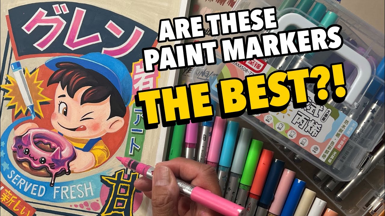 TRYING WOOMER ACRYLIC PAINT MARKERS FOR THE FIRST TIME | REVIEW - YouTube