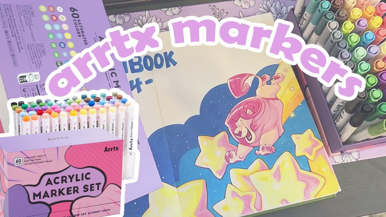 Arrtx Art Markers (60 piece set) - YouTube