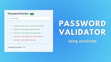 How to Build a Password Checker with Show/Hide Password Button | HTML CSS JavaScript Tutorial