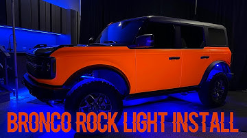MICTUNING RGBW Rock Lights Install on the Neon Bronco!