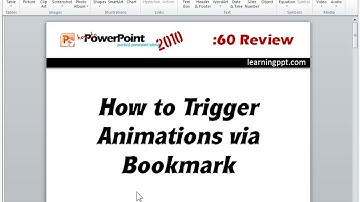 How to trigger animations using bookmarks in PowerPoint