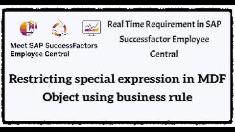 SAP SuccessFactors Employee Central | Business rule for MDF Object | Real Time Requirement |  @SAP