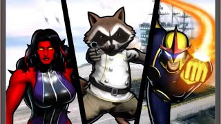 Ultimate Marvel vs Capcom 3: Rocket Raccoon, She-Hulk, and Nova arcade playthrough