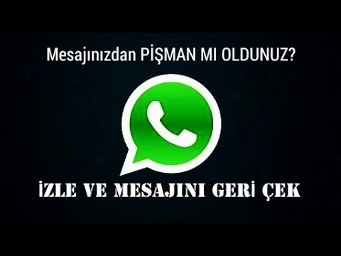 Whatsapp mesajını geri çekmek mi istiyorsun. İZLE ÖĞREN