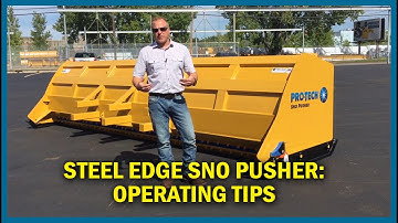 Operating Tips - Pro-Tech Steel Edge Sno Pusher