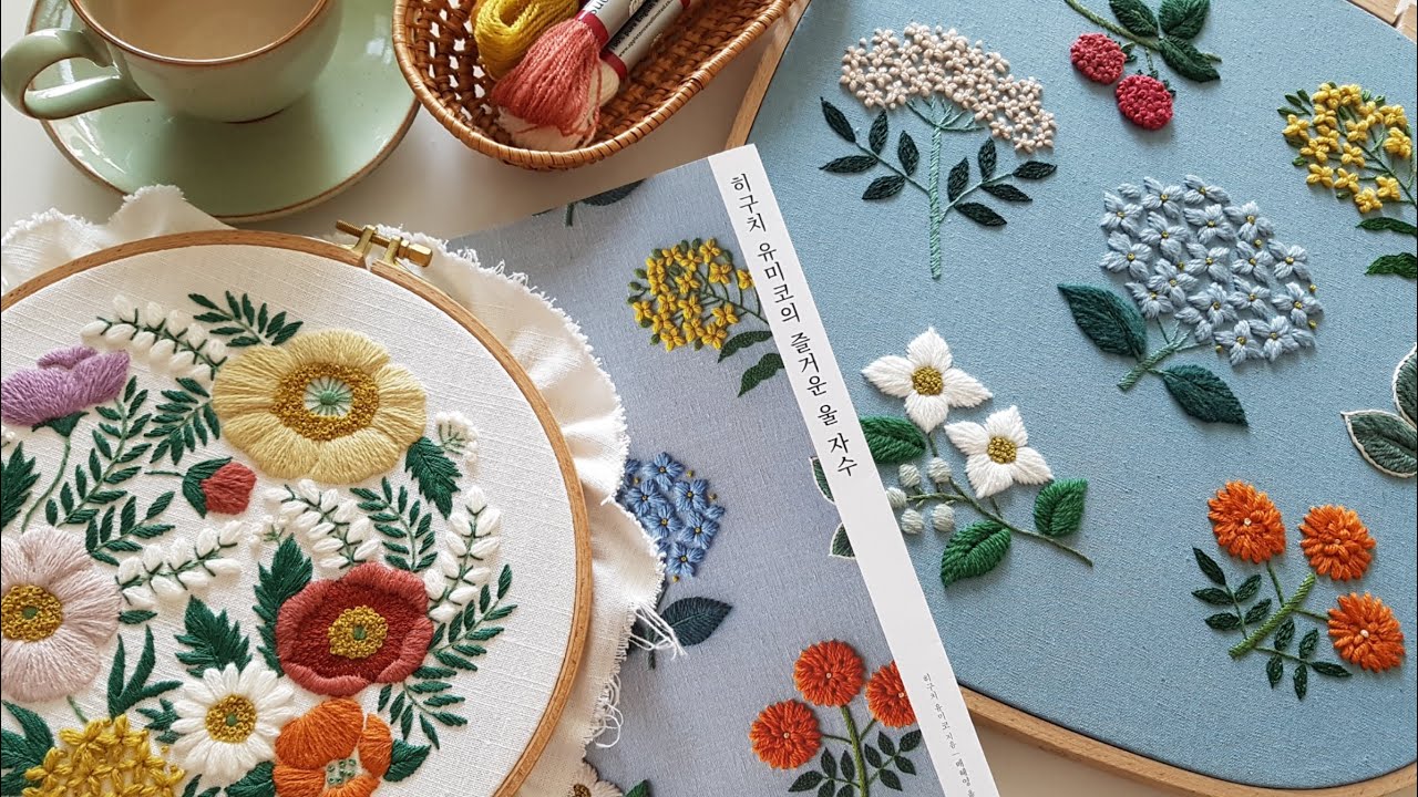 [도서증정이벤트/마감] 히구치 유미코의 즐거운 울 자수 Yumiko Higuchi Book Review_자수책리뷰