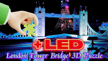 Experience the Wonders of the Illuminated London Tower Bridge 3D Puzzle #3D Puzzles @-easyisthekey
