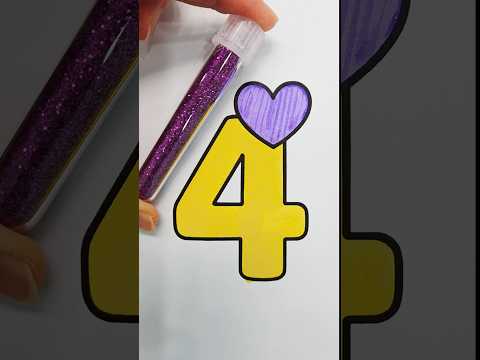 Number <strong>4</strong> #glitter #glitterart #color #lovely #heart #<strong>four</strong> #purple