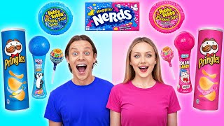 One Color Food Challenge! 24 Hours Eating One Color Food | Food Challenge by 123 GO!