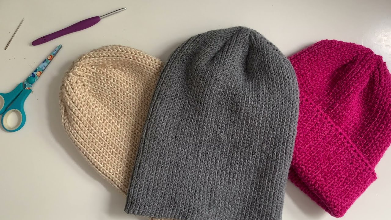 Ribbed Crochet Beanie Hat Pattern 
