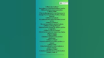 ServiceNow Interview Questions & Answers for Freshers (Basic Level)