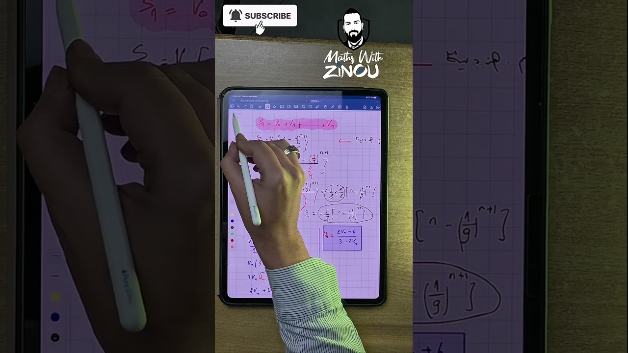 تمرين رائع و شامل في المجاميع للمتتاليات maths with zinou 