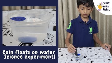 Coin floats on water | Making Coins Float On Water | SURFACE TENSION
