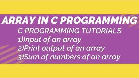 Sum of the numbers of  Array in C