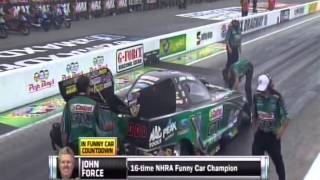 John Force Courtney Force TFFC Rnd1 Carolina Nationals 2014