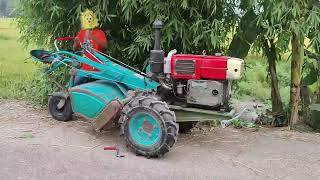 Fresh New SHAIFAN red color power tiller in local village | today test working power tiller