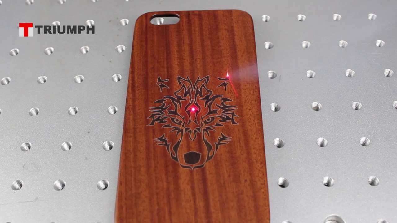 laser engraving wood phone case with co2 laser marking machine YouTube