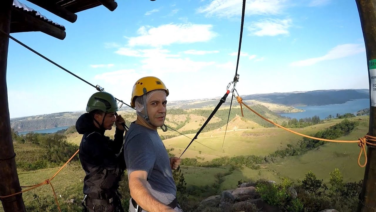 Tirolesa da Pedra do Índio em Ribeirão Claro - A maior tirolesa do Paraná