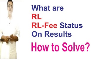 What Does RL / RL Fee Status on Results mean and what is Solution