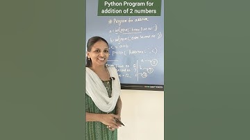 Python program for addition of two numbers