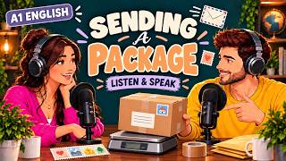 Full Practice English: Sending a Package at the Post Office | A1 English for Beginners Guide