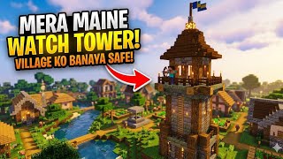I Built A Ultimate Watchtower To Protect My Village! 🏹