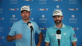 Adam Hadwin and Nick Taylor Saturday Flash Interview 2024 Zurich Classic of New Orleans