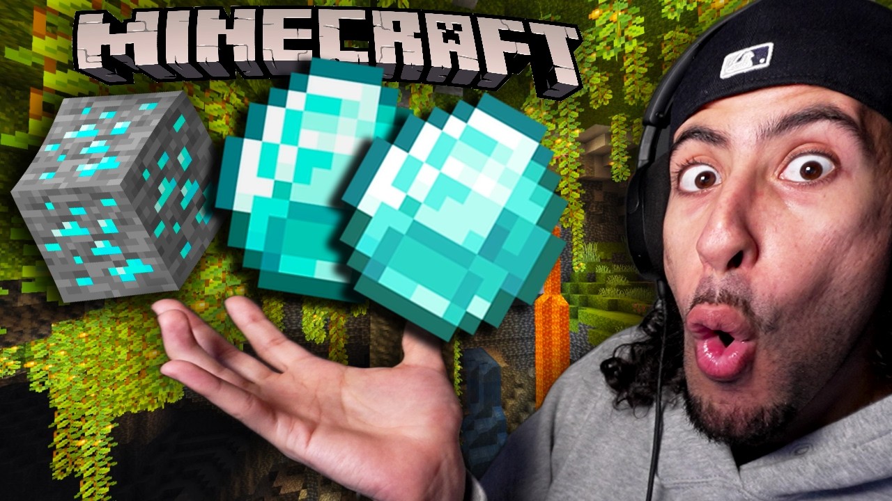 My FIRST TIME Ever Finding Diamonds In Minecraft - YouTube