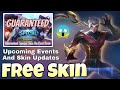 UPCOMING EVENTS AND SKIN UPDATES MOBILE LEGENDS | PARTY BOX CHRISTMAS, GUARANTEED SPECIAL SKIN