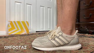 ultra boost cream 1.0 on feet