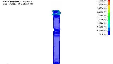 Axial crushing of steel tube. LS-DYNA simulation