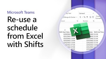 Re-use a weekly schedule from Excel with Shifts in Microsoft Teams