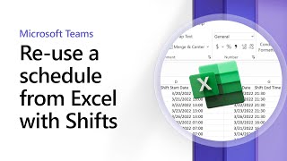 Re-use a weekly schedule from Excel with Shifts in Microsoft Teams