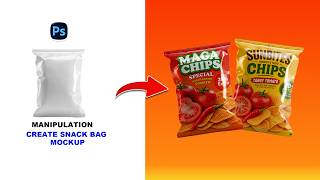 Photoshop 2026 Tutorials - How to create Realistic Snack Bag mockup #shorts 