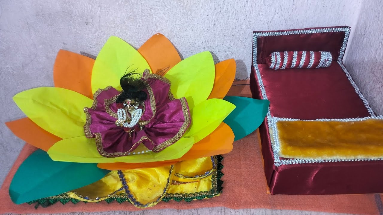 Laddu Gopal ka bed banaye #viral video #YouTube video#